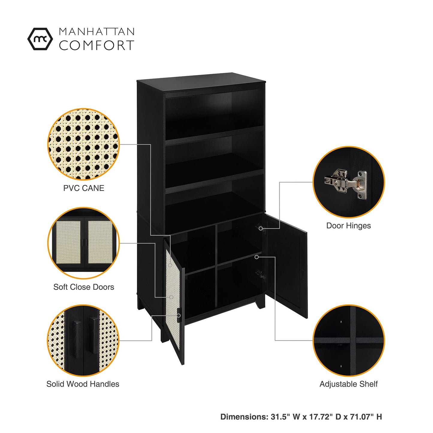 Manhattan Sheridan - Bookcase Cabinet