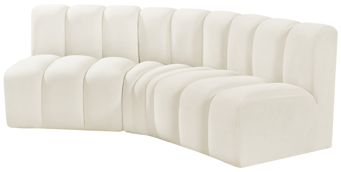 Arc - Velvet 3 Piece Modular Corner Sofa