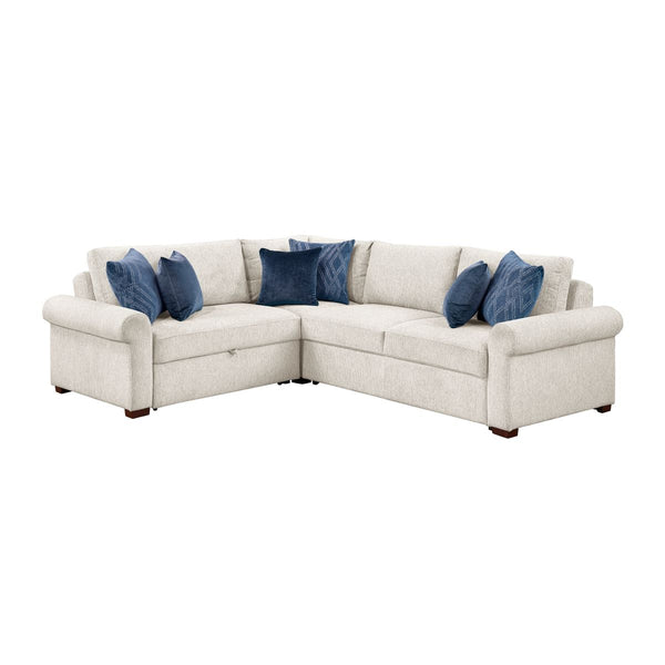 Isla 3-Piece Sectional with Pull-out Bed and Click Motion Back