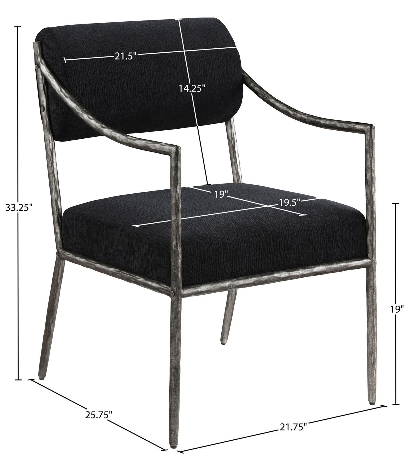 Bastille - Upholstered Dining Arm Chair (Set of 2) - Silver Frame