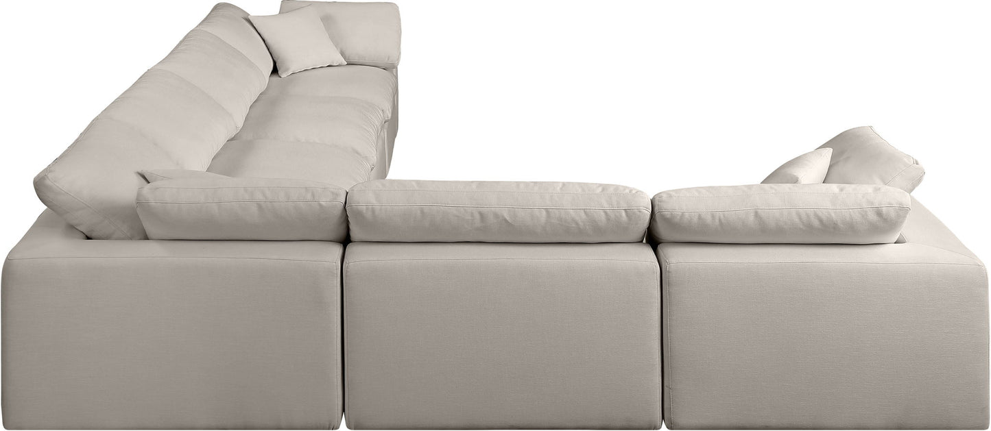 Comfy - 6 Piece Linen Modular Corner Sectional