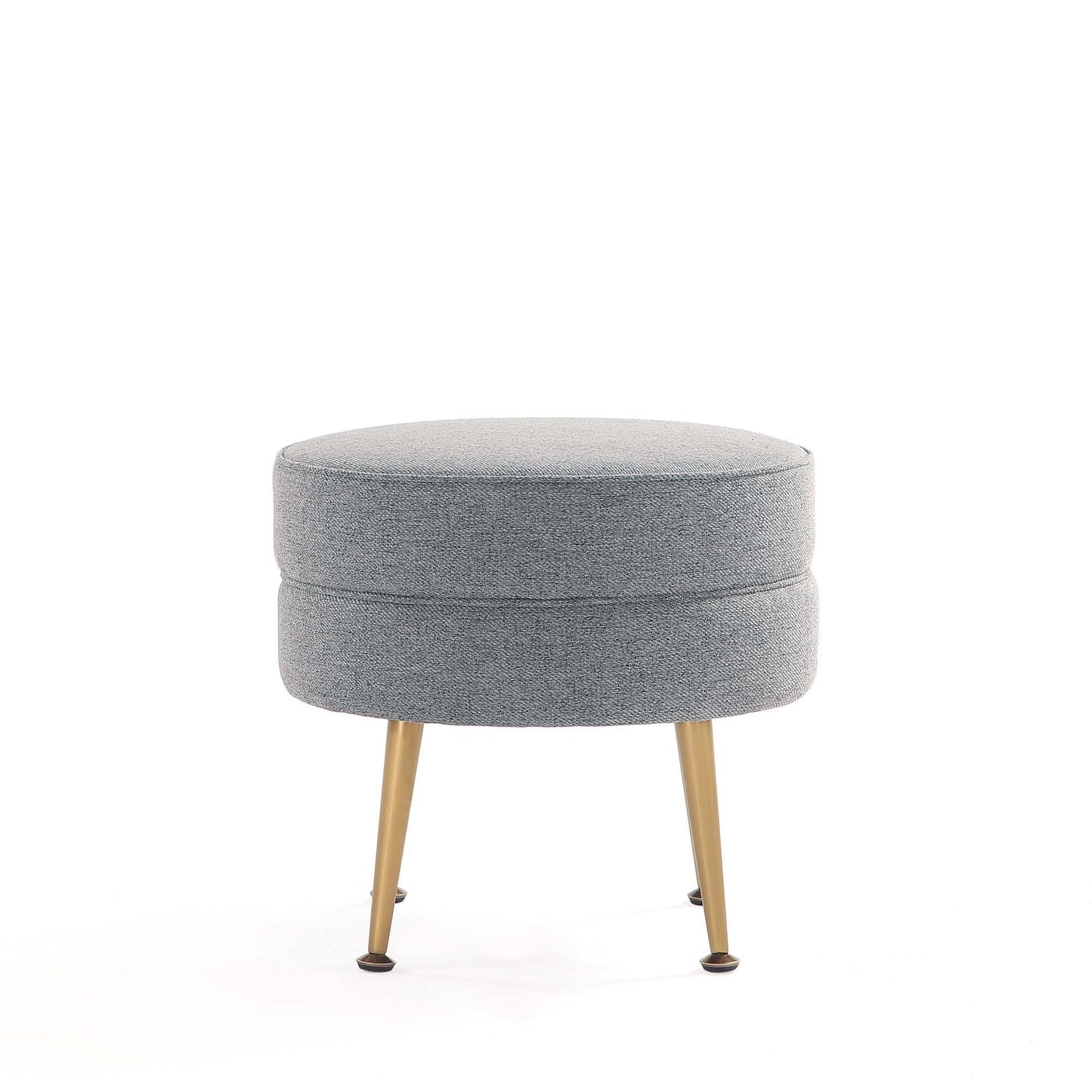 Manhattan Bailey - Accent Ottoman With Gold Chrome Legs