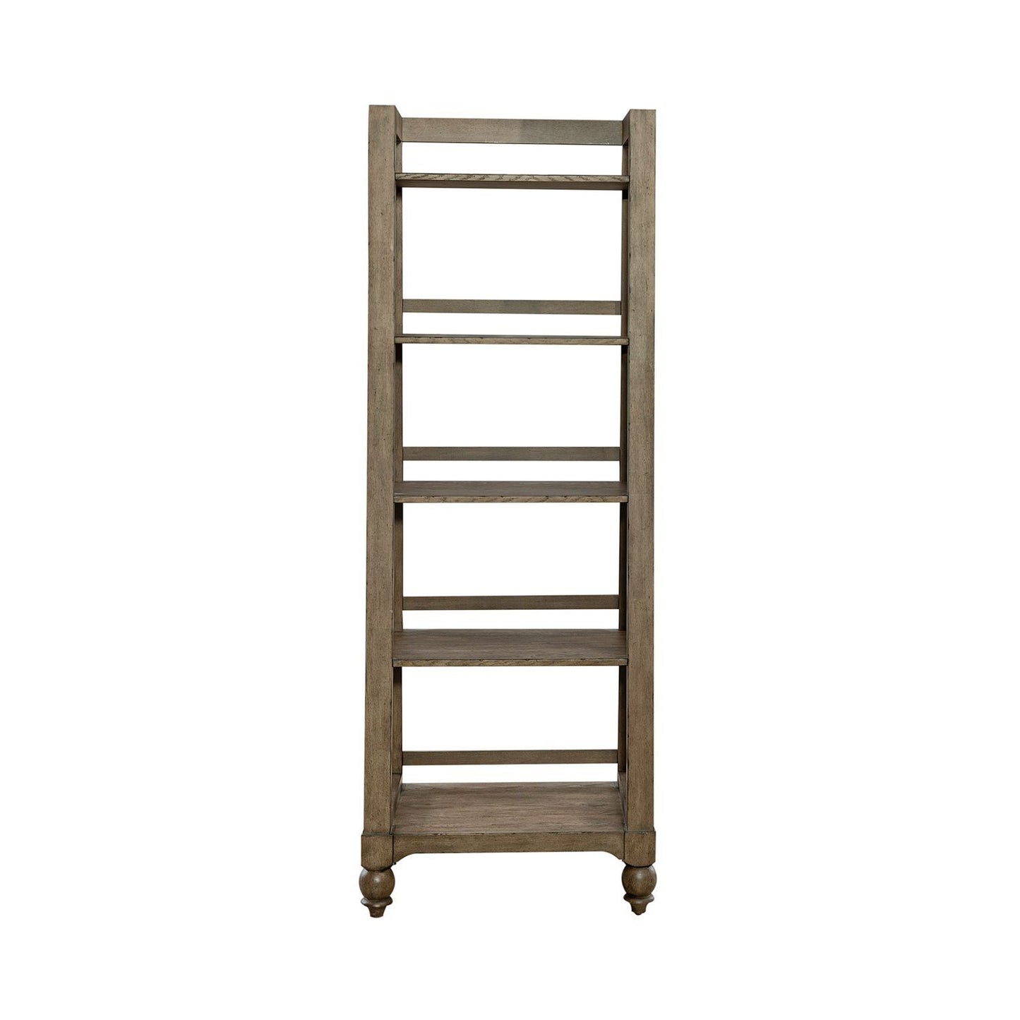 Americana Farmhouse - Wood Leaning Pier Bookcase - Dusty Taupe