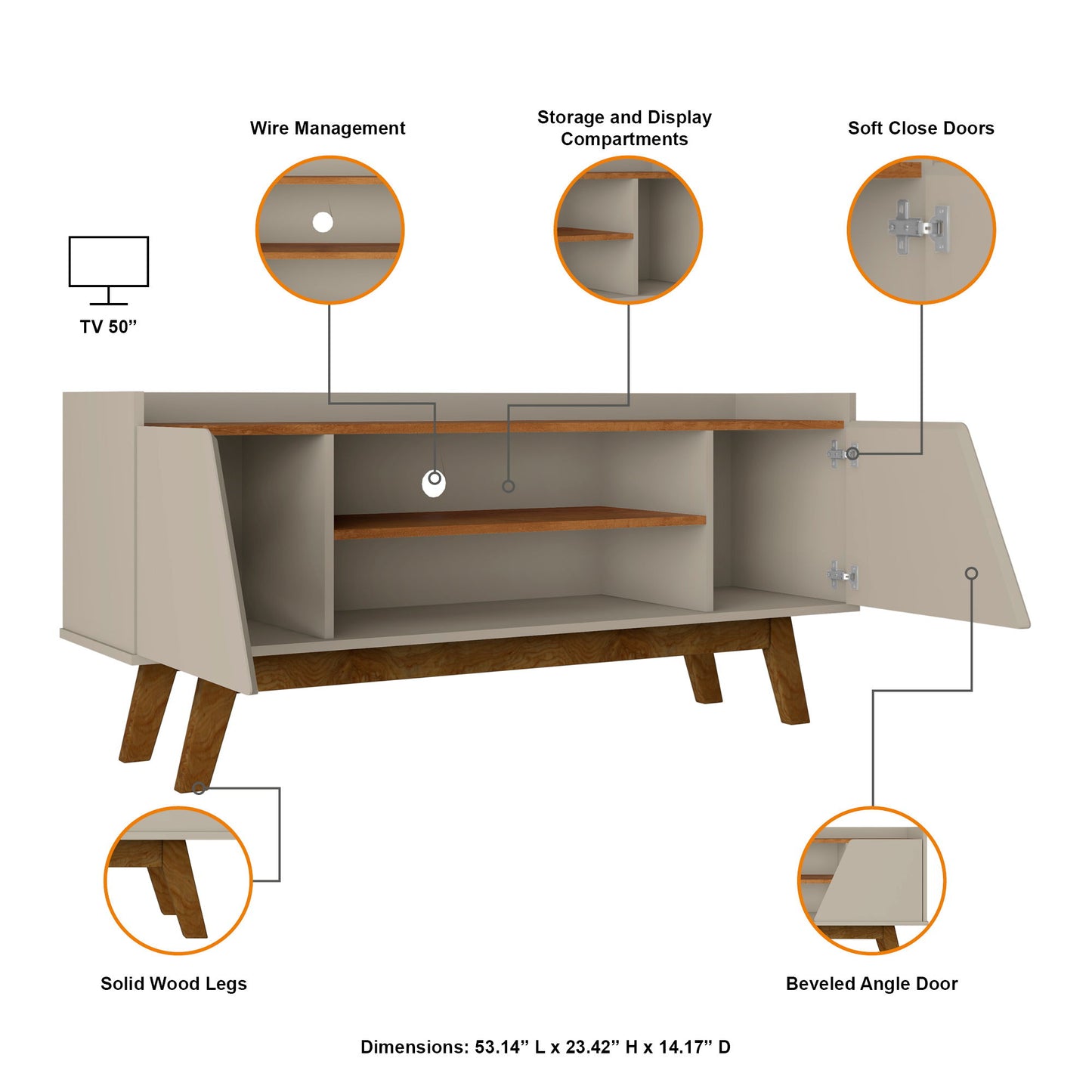 Manhattan Marcus - 53" TV Stand