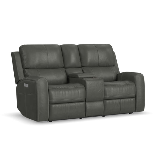 Linden - Power Reclining Loveseat With Console & Power Headrests & Lumbar