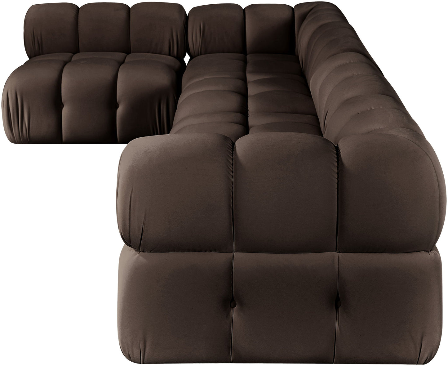 Orin - Velvet 5 Piece Modular Sectional