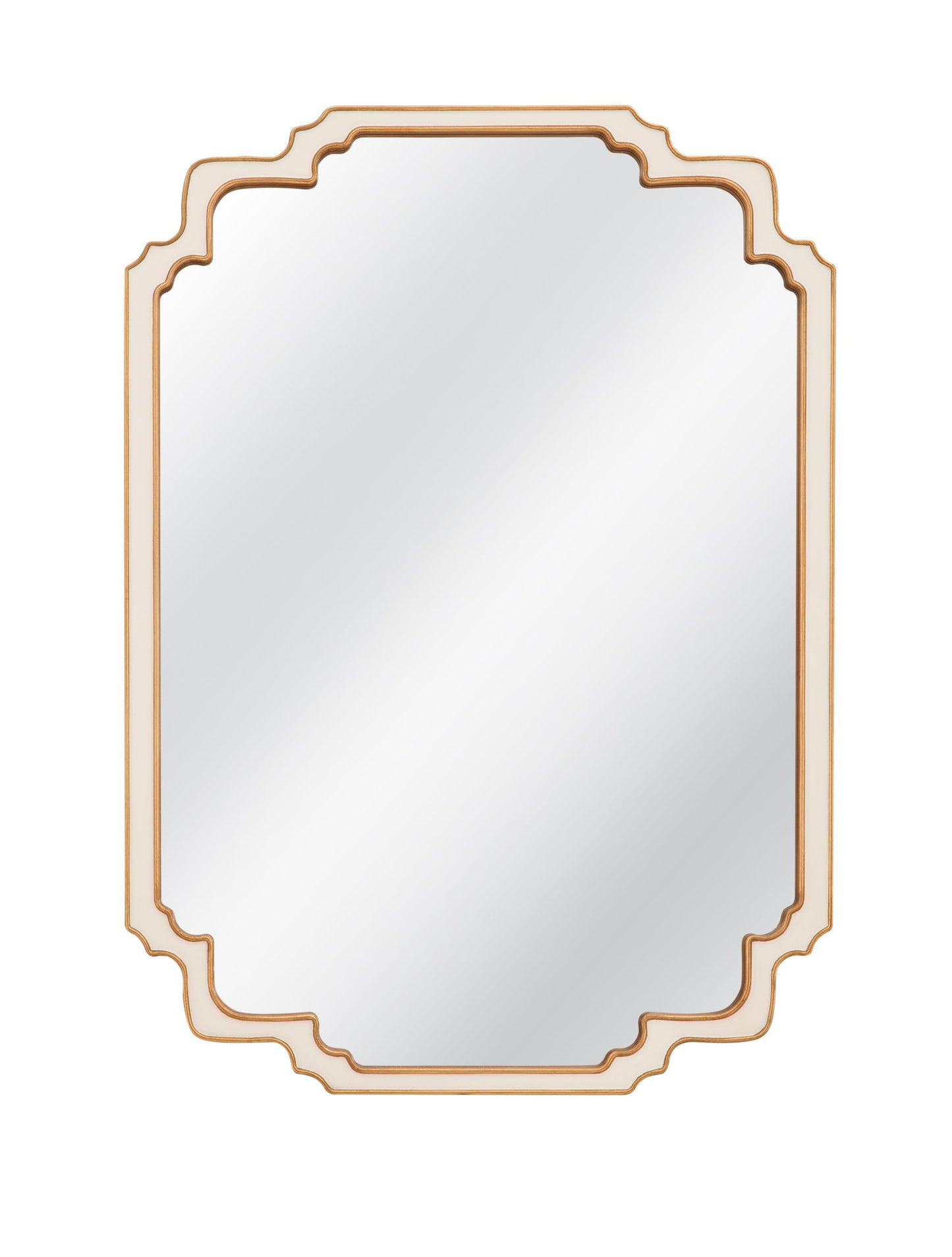 Wilmot - Wall Mirror - Cream / Antique Gold Leaf