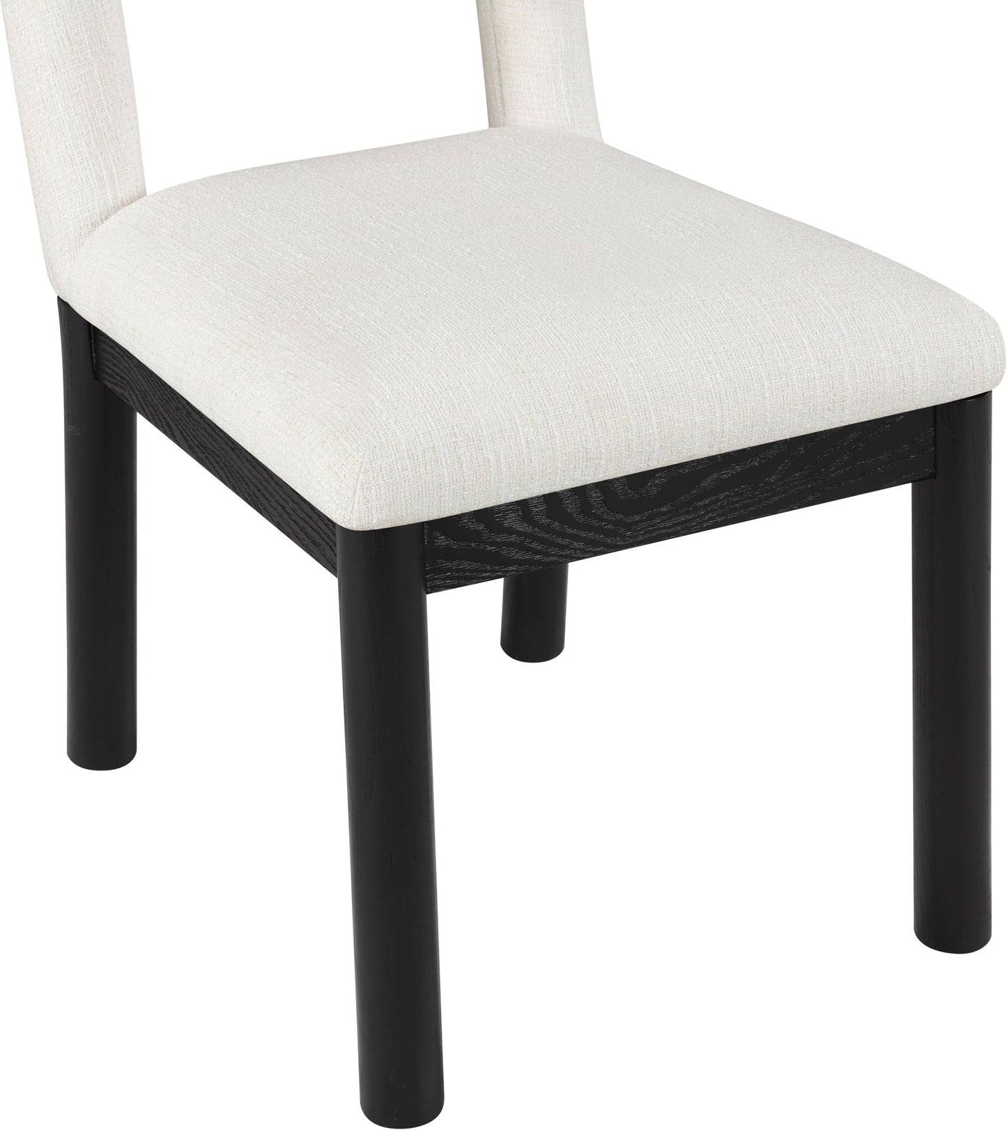 Conrad - Linen Dining Chair With Black Legs