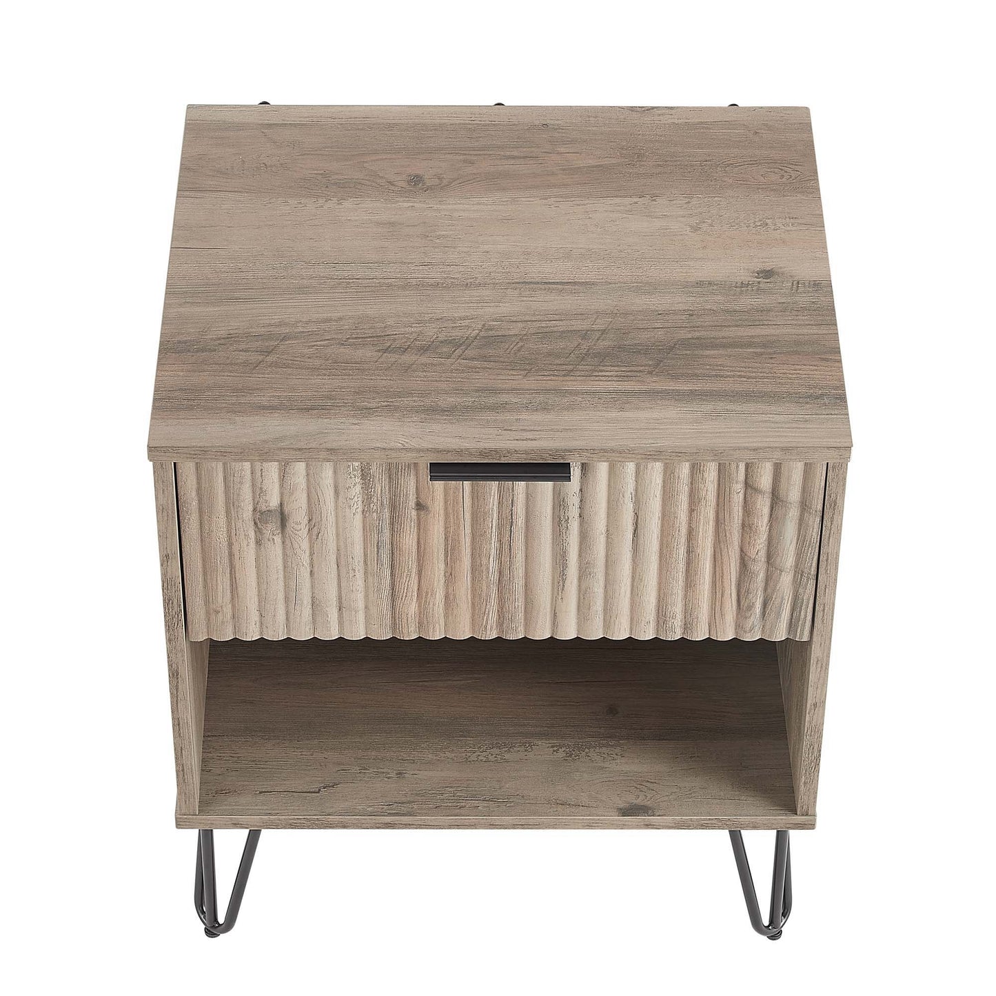 Manhattan Dumbo - Nightstand With Rustic Gray Frame