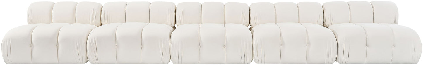 Orin - Velvet 5 Piece Modular Armless Sofa