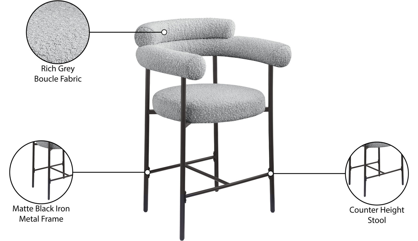 Blake - Counter Stool With Black Base (Set of 2)