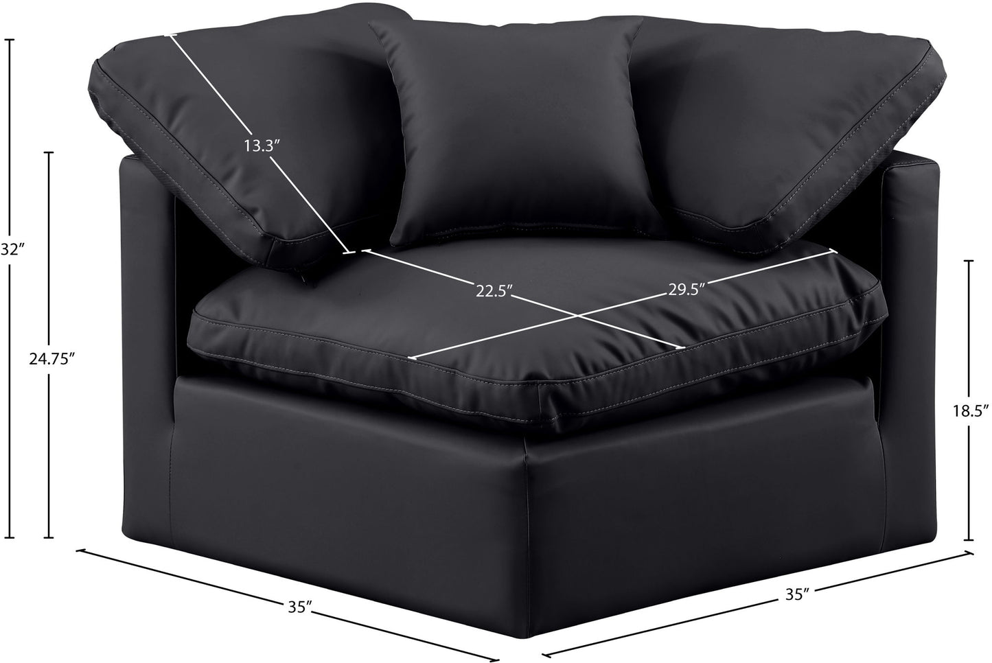 Indulge - Faux Leather Corner Chair