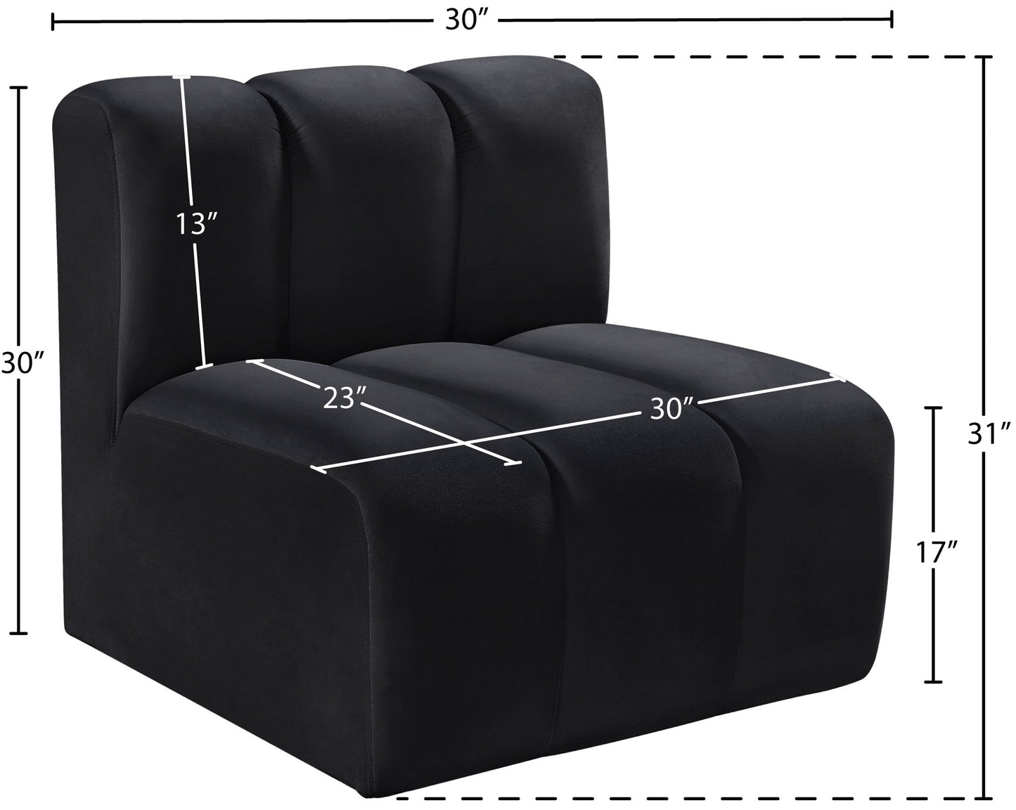 Arc - Velvet Straight Chair