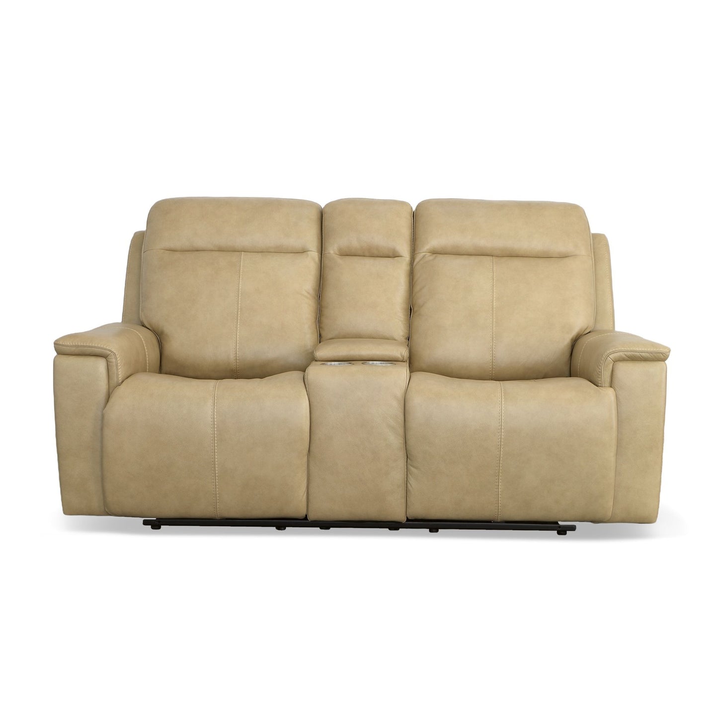 Odell - Power Reclining Loveseat With Console, Power Headrests & Lumbar - Stone