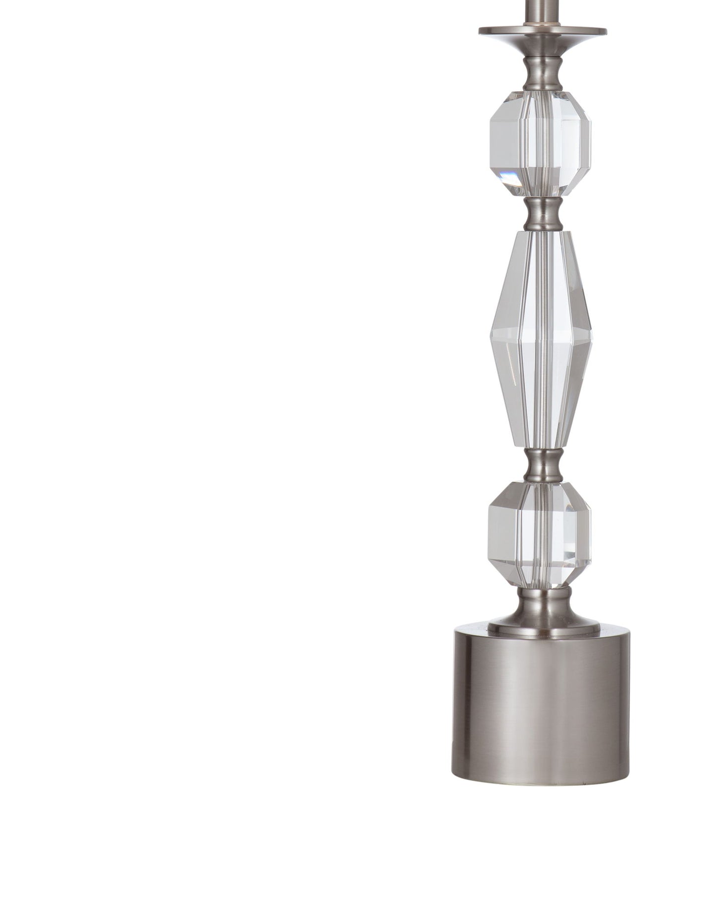 Bella - Table Lamp - Clear / Brushed Silver