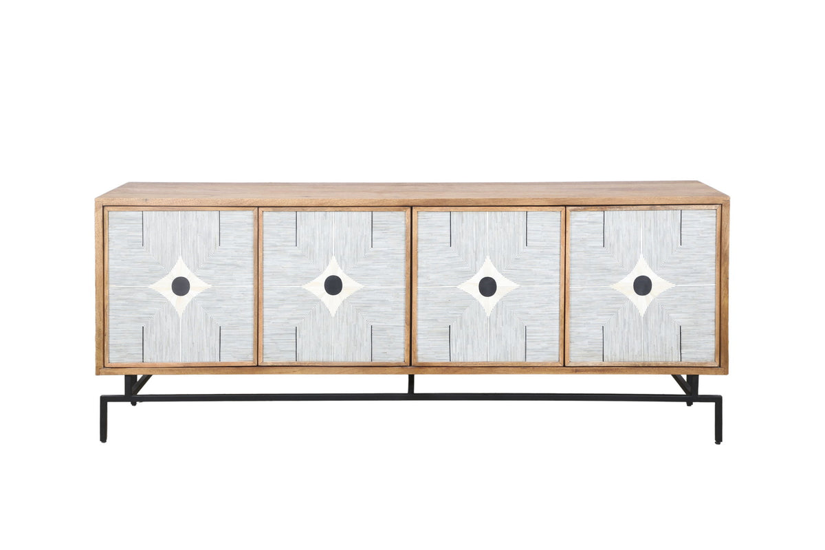 Everett - Server - Rustic Brown Mango / Ivory Bone / Grey Resin