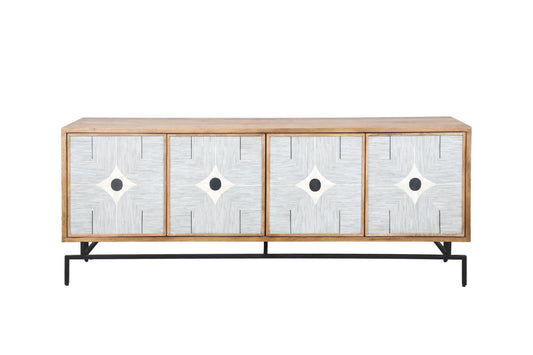 Everett - Server - Rustic Brown Mango / Ivory Bone / Grey Resin