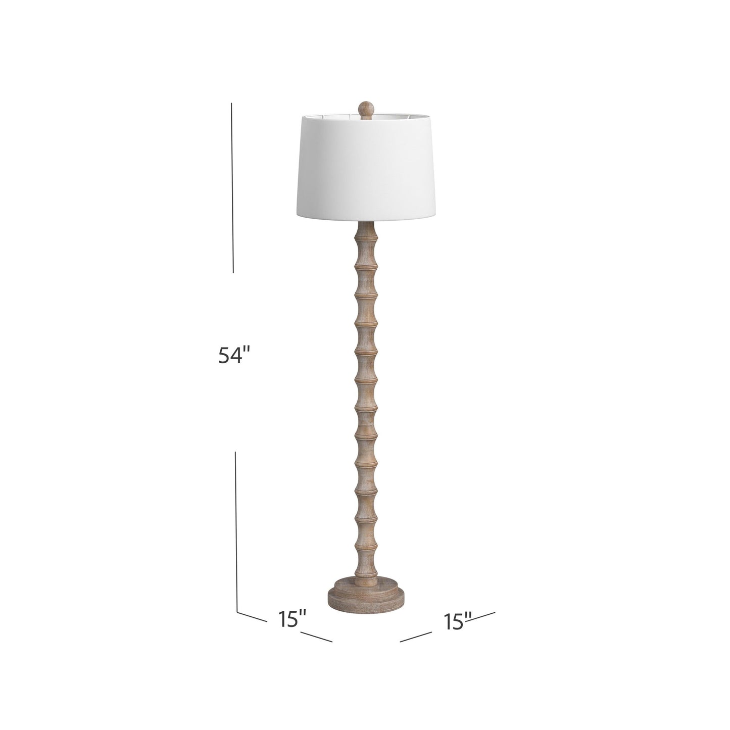 Tonio - Floor Lamp - Light Brown / White