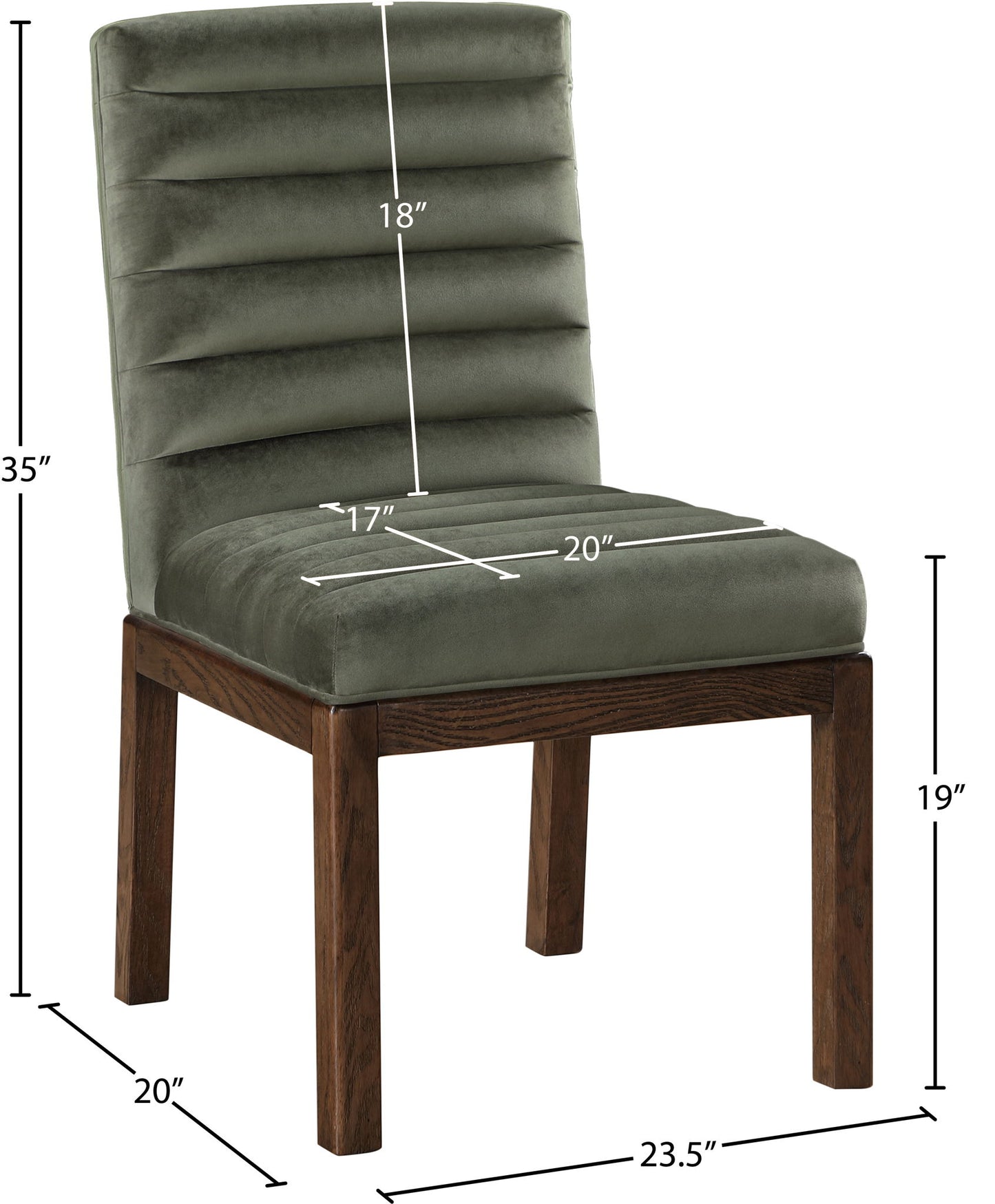 Evelyn - Dining Chair With Brown Legs