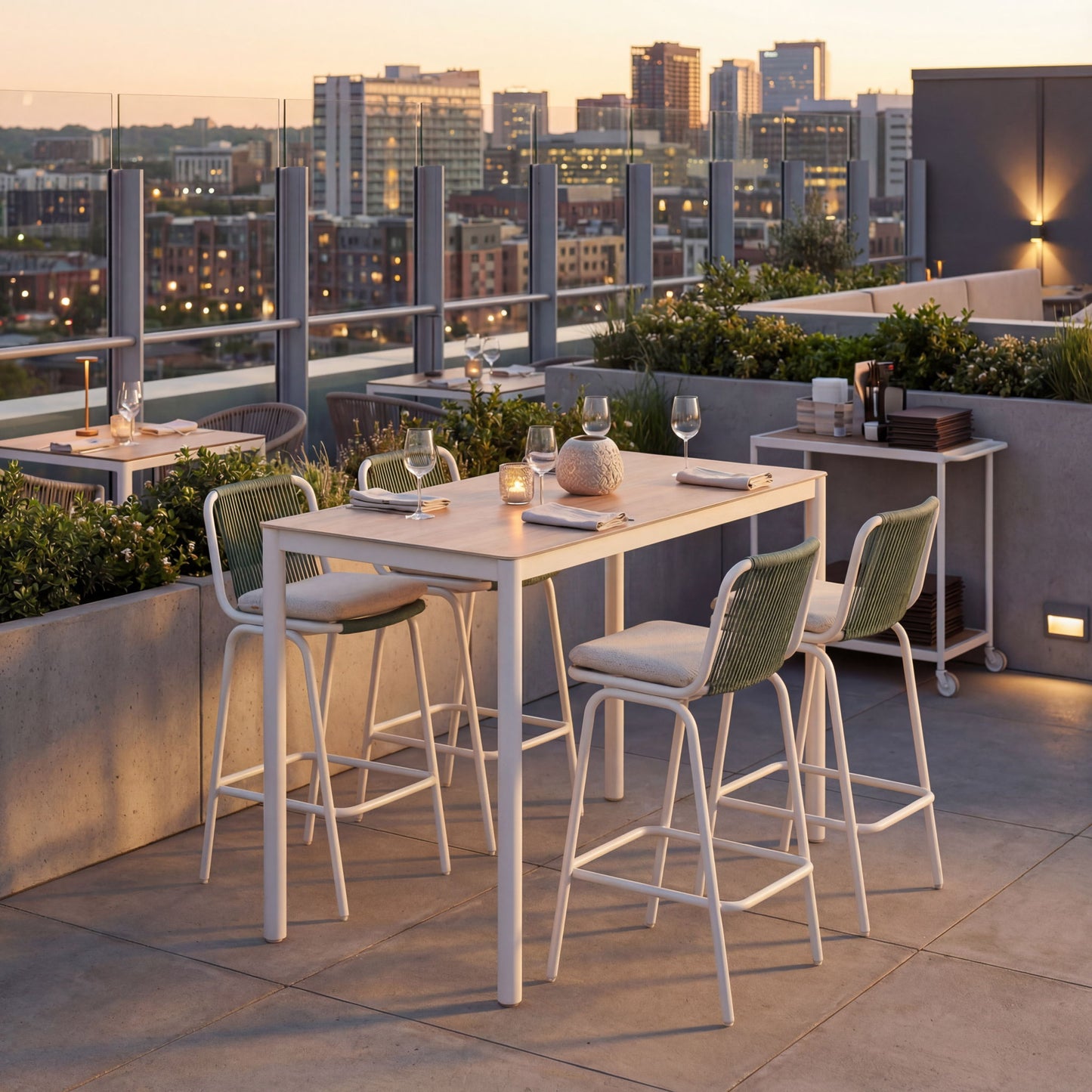 Dimira - Bar Table - Natural / Beige