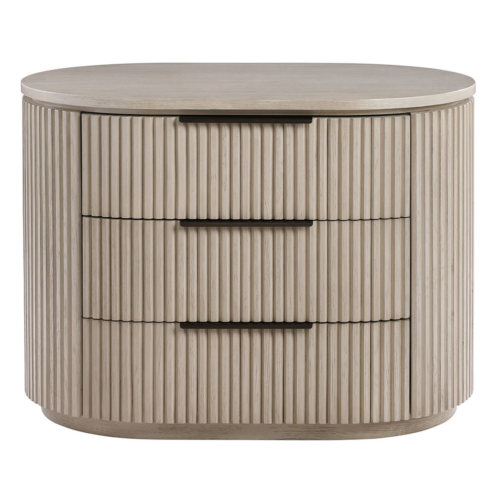 Leanna - Nightstand With USB Port - Light Oak