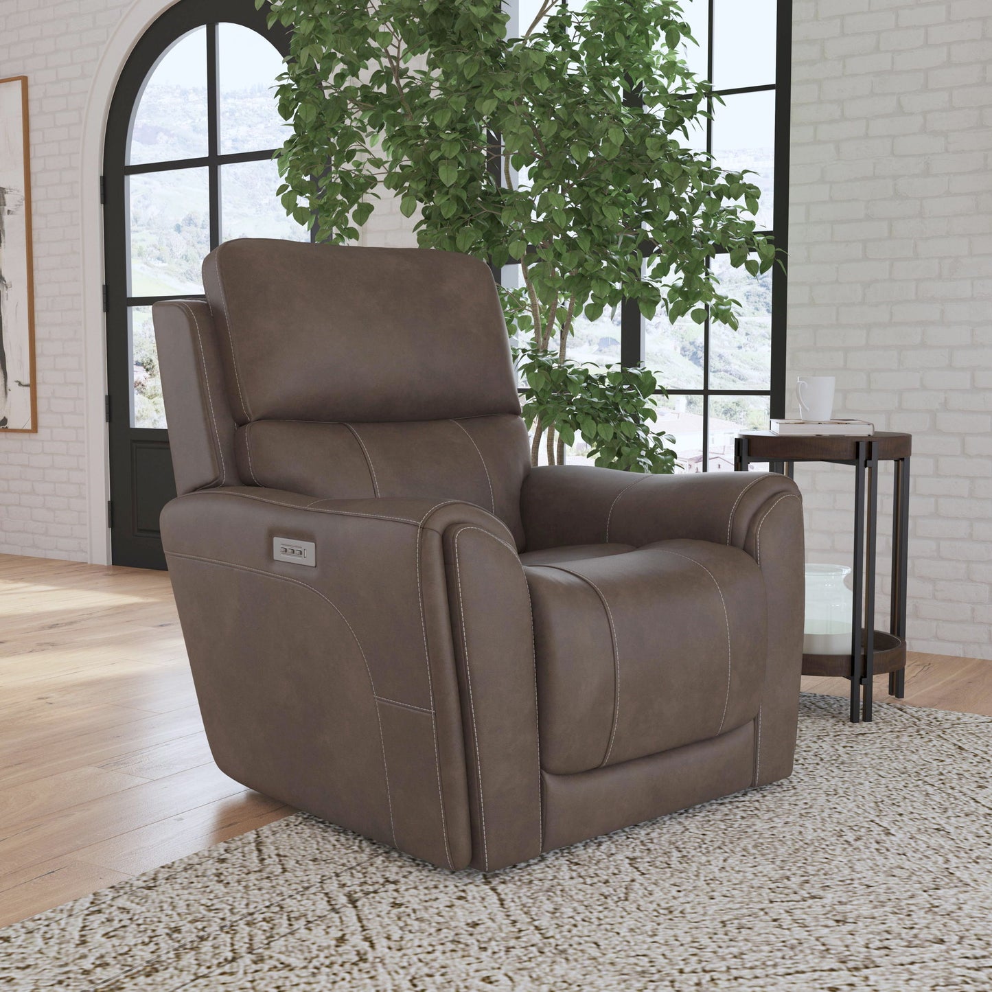 Carter - Power Recliner With Power Headrest & Lumbar - Cappuccino