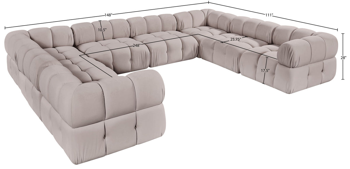 Orin - 8 Piece Modular Sectional (4 Modular Chairs, 4 Corner Chairs)