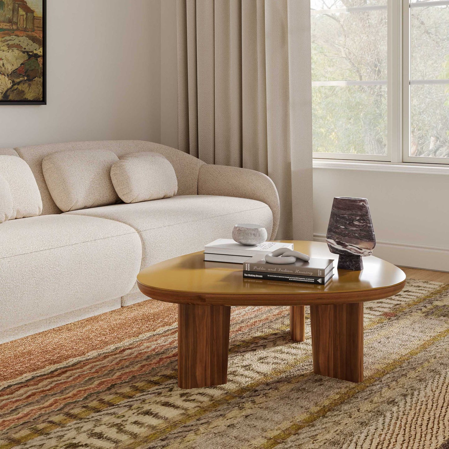 Oani - Triangular Coffee Table - Natural
