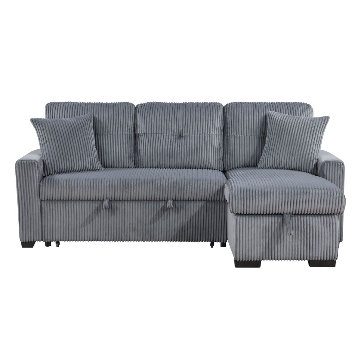 Rhett 3-Piece Reversible Sectional with Pull-out Bed and Hidden Storage
