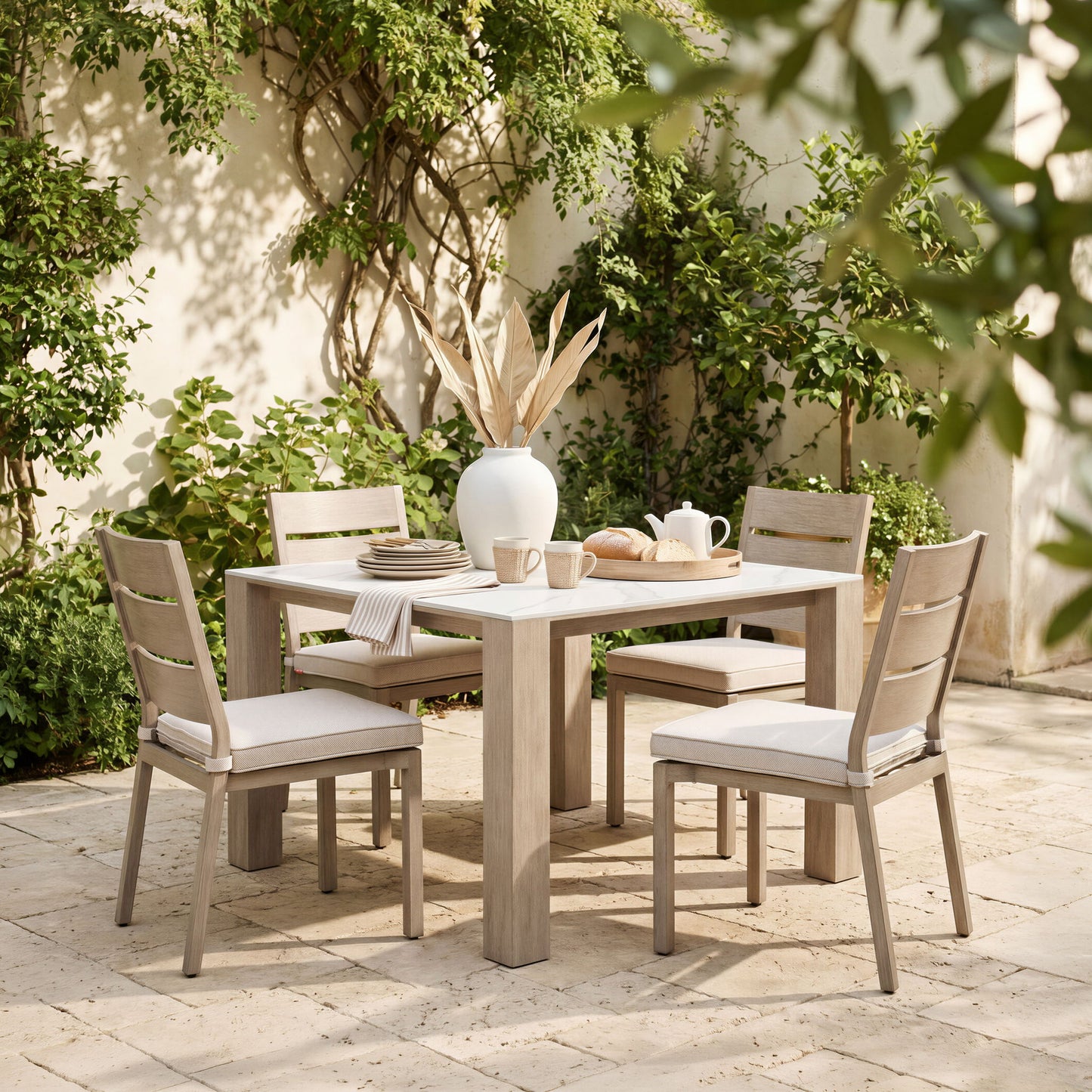 Reefline - Armless Dining Chair (Set of 2) - Gray / Light Brown