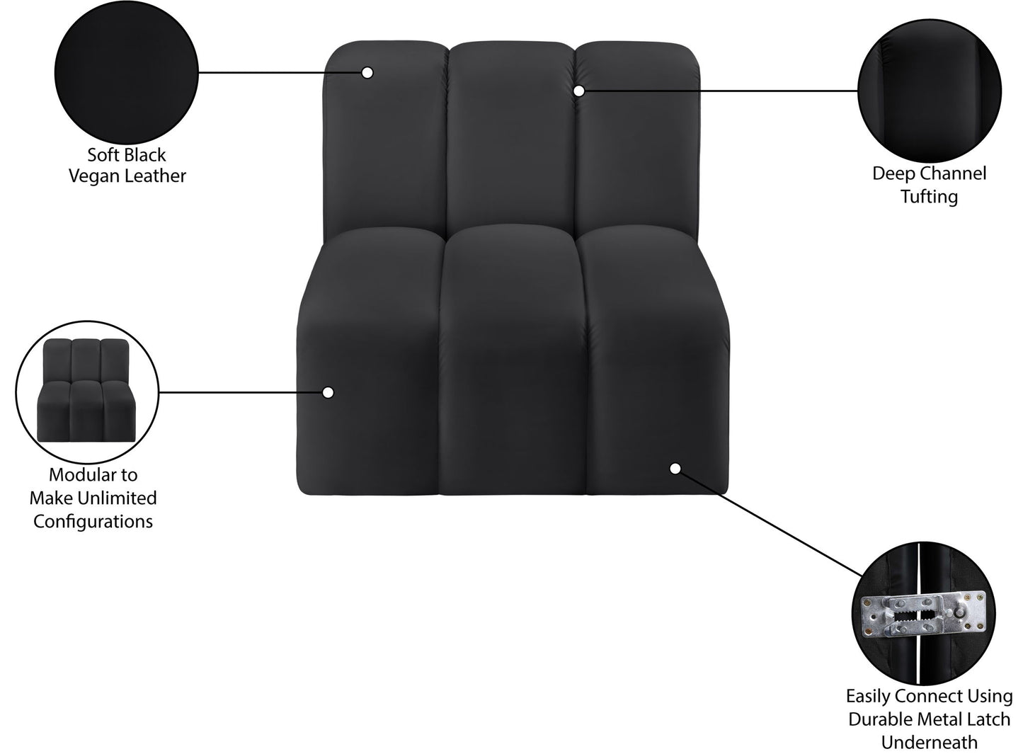 Arc - Faux Leather Straight Chair