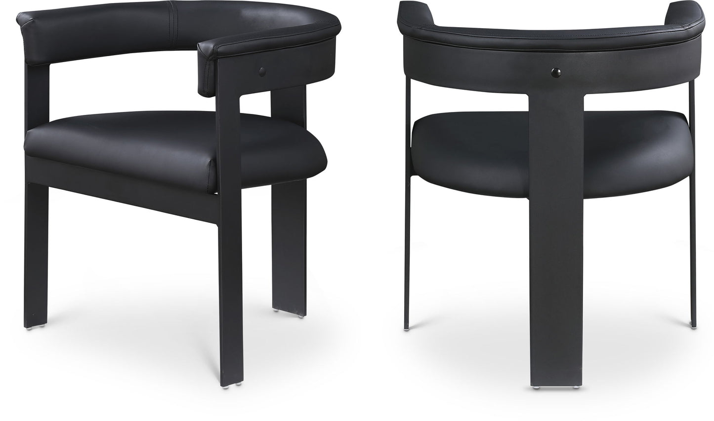 Romeo - Faux Leather Dining Chair With Black Base (Set of 2)