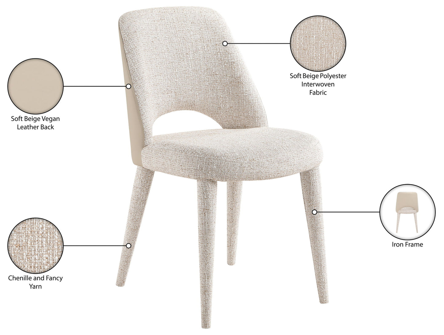 Cici - Fabric Upholstered Dining Chair (Set of 2)