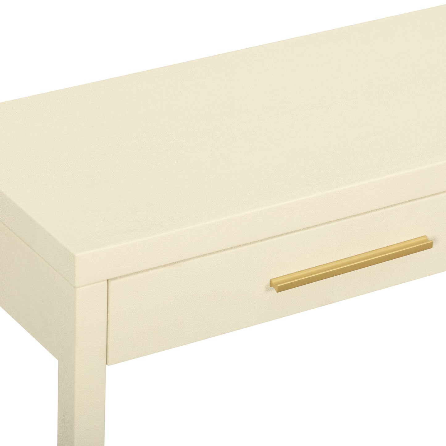 Dani - Faux Shagreen 2-Drawer Console Table - Cream