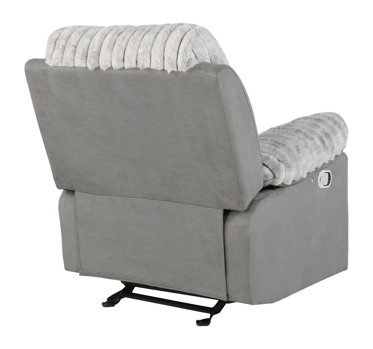 Plush - Glider Recliner With LED Belt - Gray