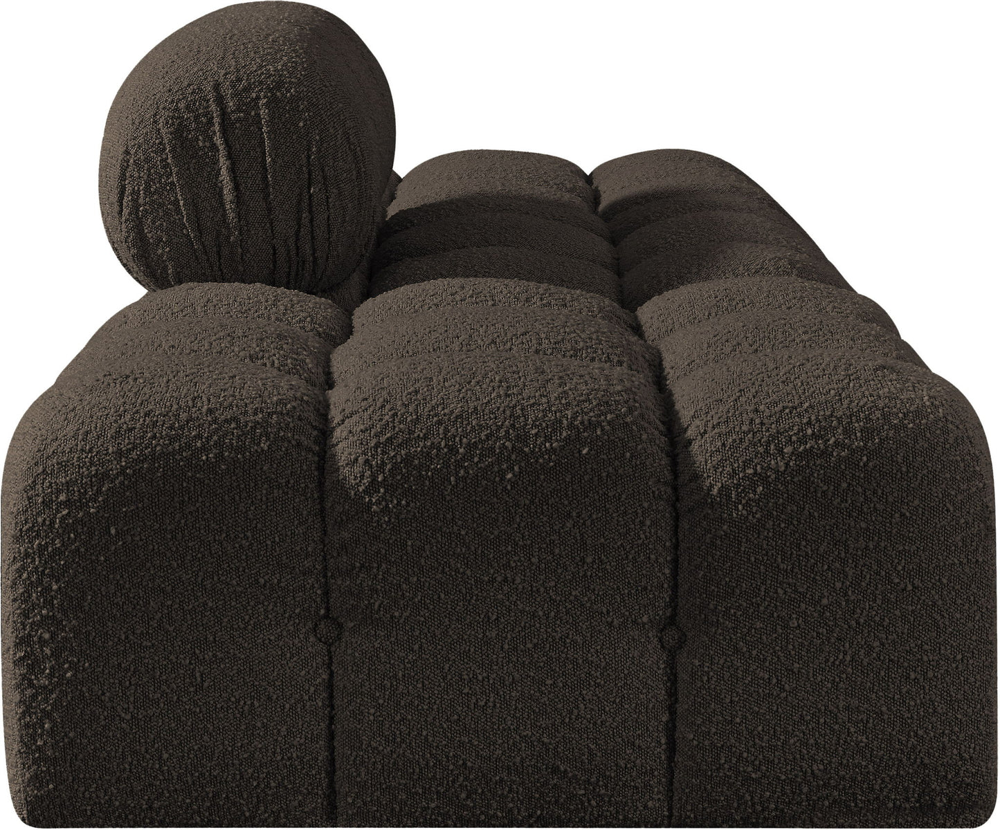 Ames - 3 Piece Boucle Upholstered Modular Sofa With 2 Backless Seats