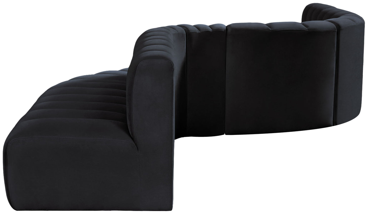 Arc - Velvet 8 Piece Curved Modular Sofa