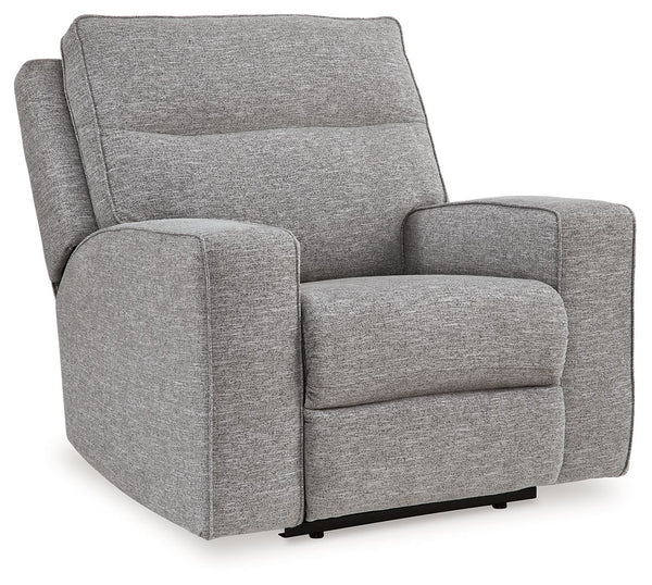 Biscoe - Power Recliner /Adj Headrest - Pewter