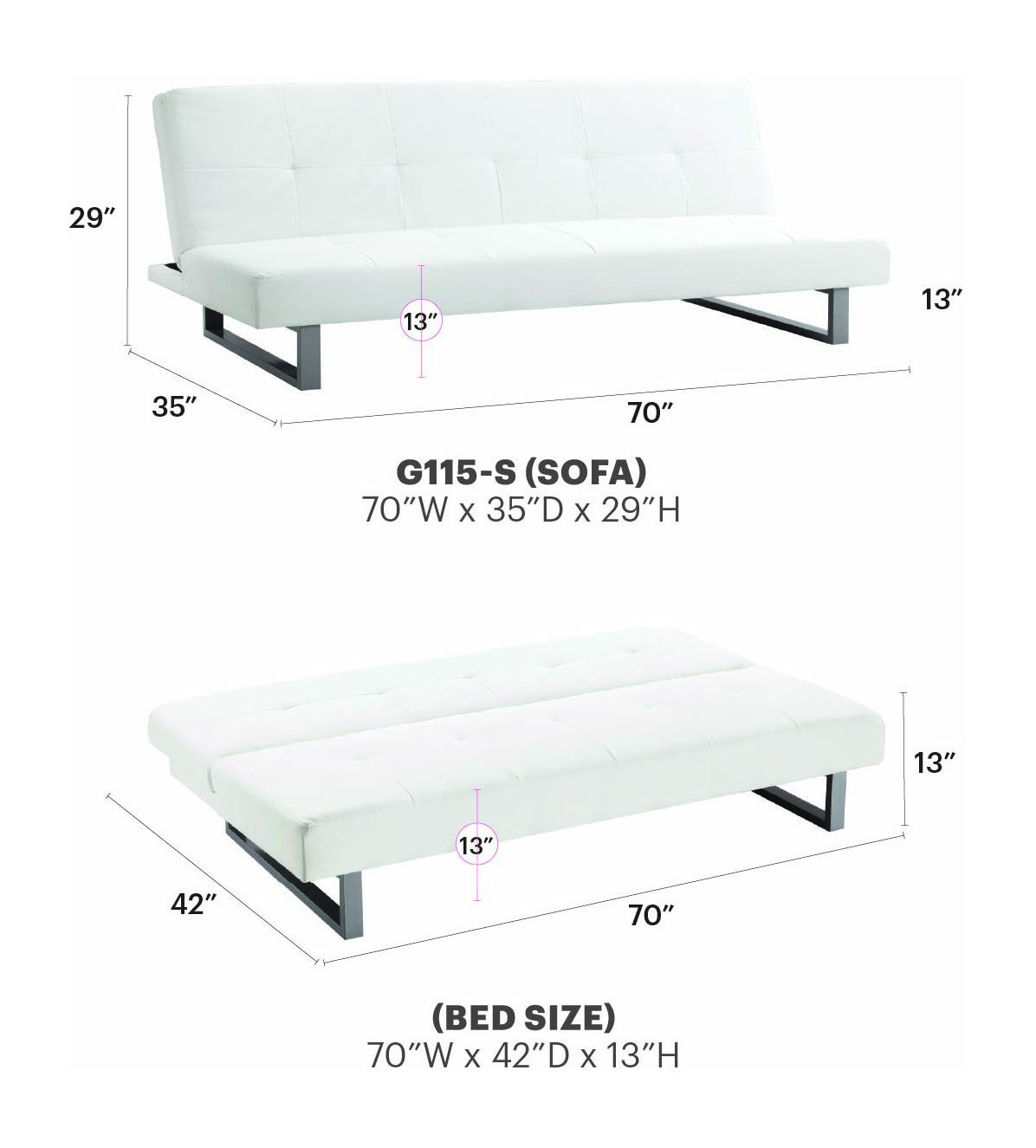 Glory Furniture - Chroma - Sofa Bed