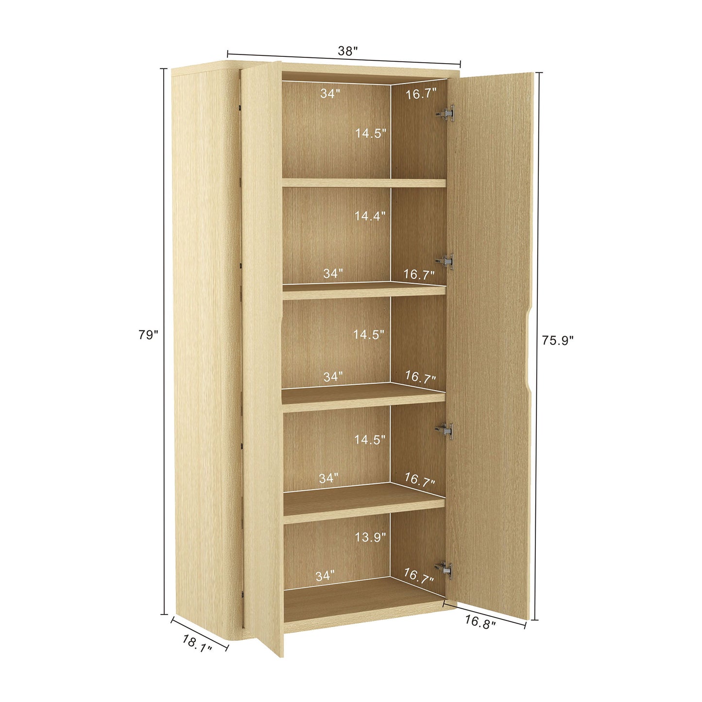 Manhattan Rivington - Bookcase Cabinet With 2 Doors