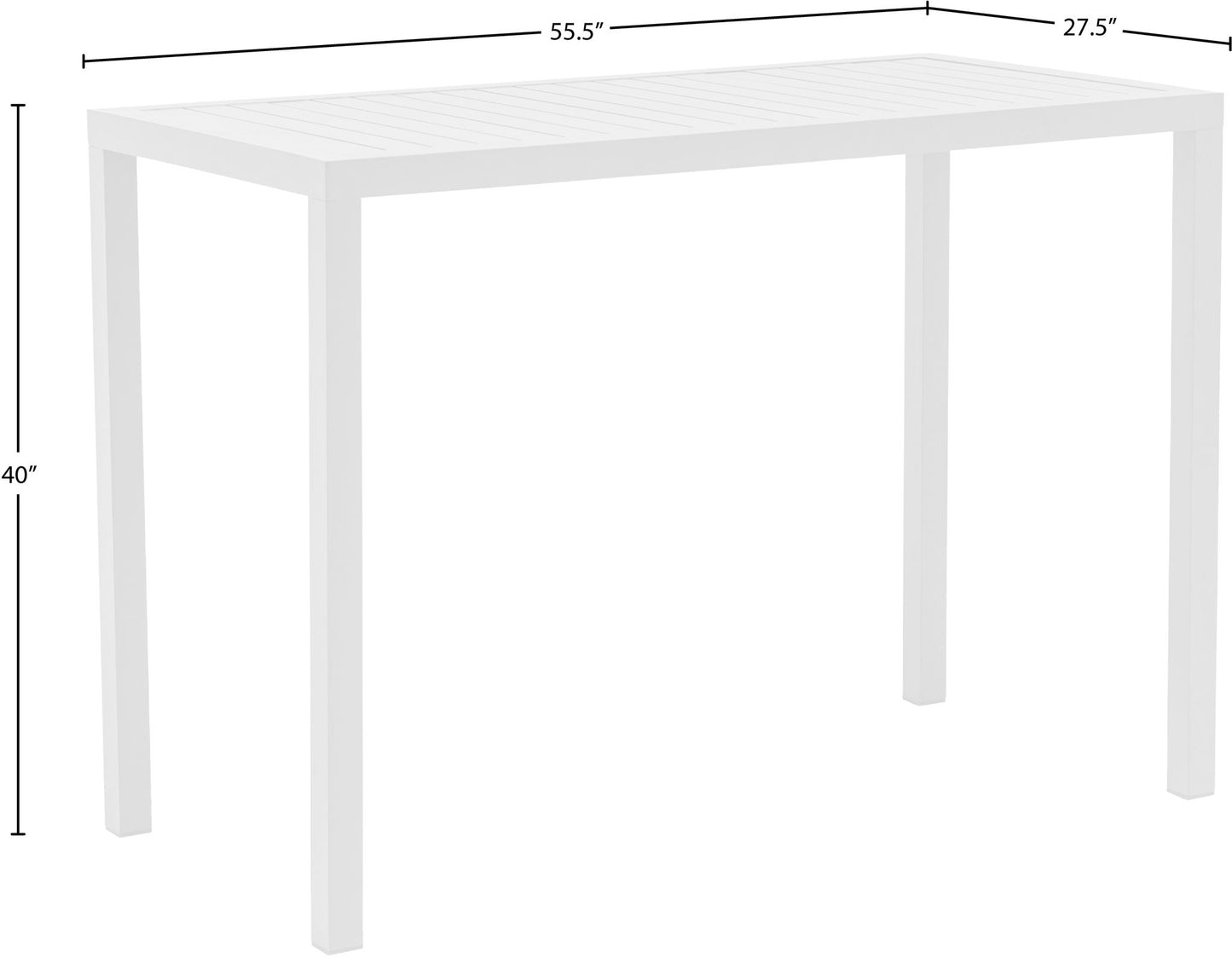 Maldives - Patio Rectangle Bar Table
