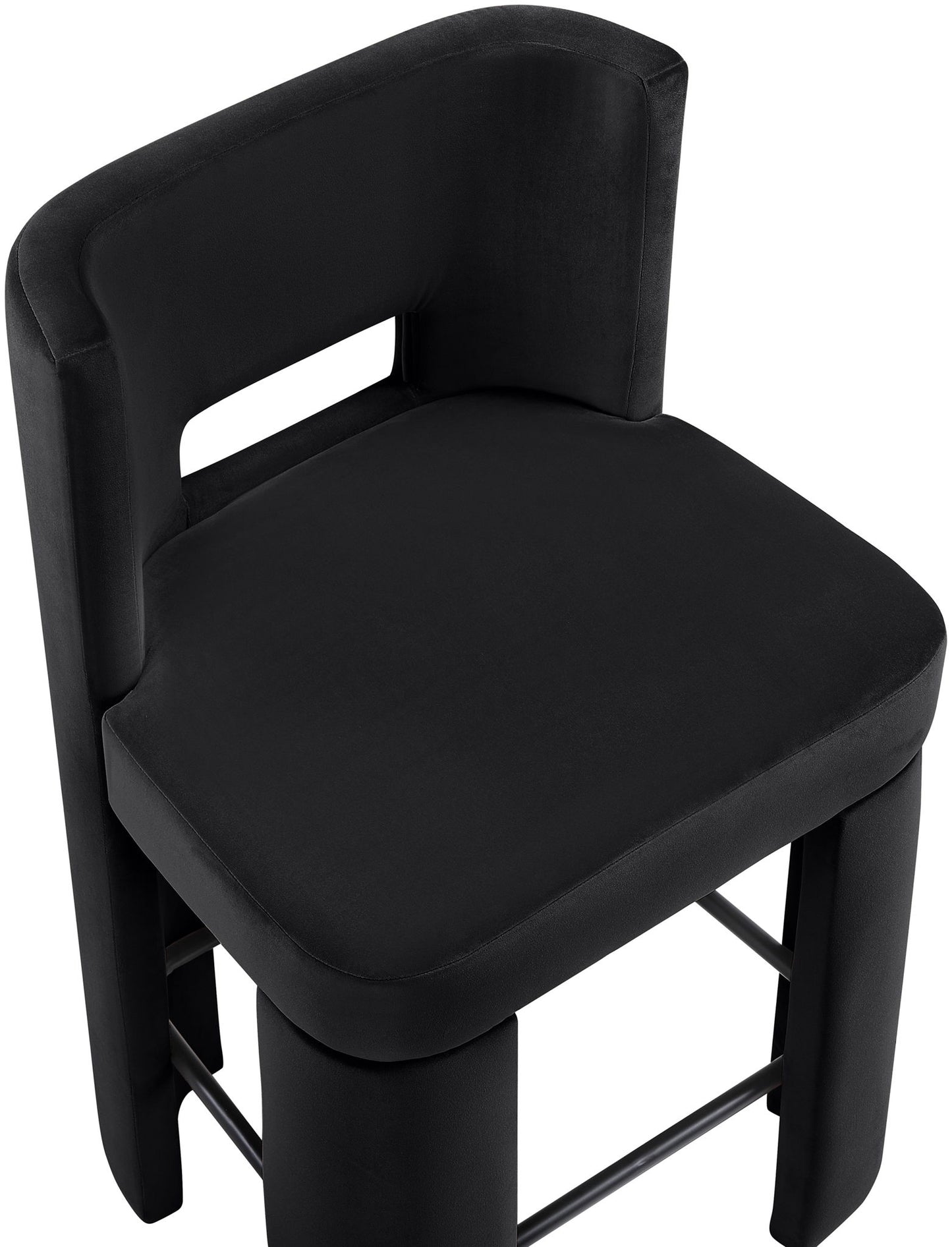 Zuno - Velvet Performance Fabric Upholstered Counter Stool (Set of 2)