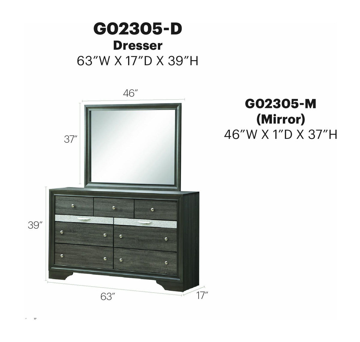 Glory Furniture - Madrid - Dresser