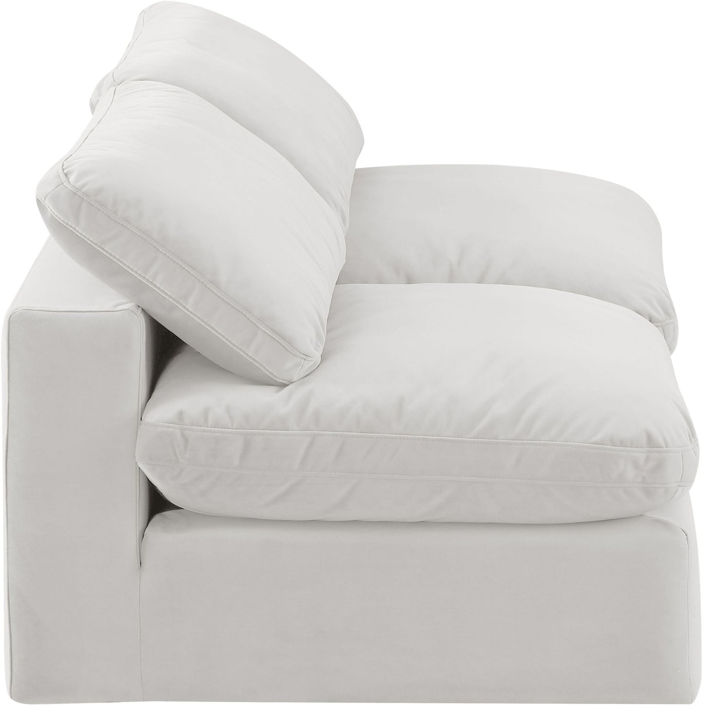 Comfy - Velvet Modular Armless Sofa 2 Seats
