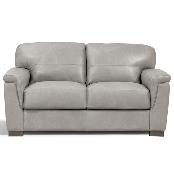 Cornelia - Loveseat - Pearl Gray Leather