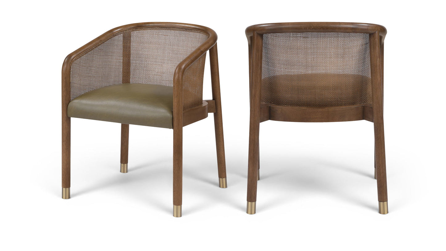 Sylvan - Vegan Leather Dining Chair (Set of 2) - Brown Frame