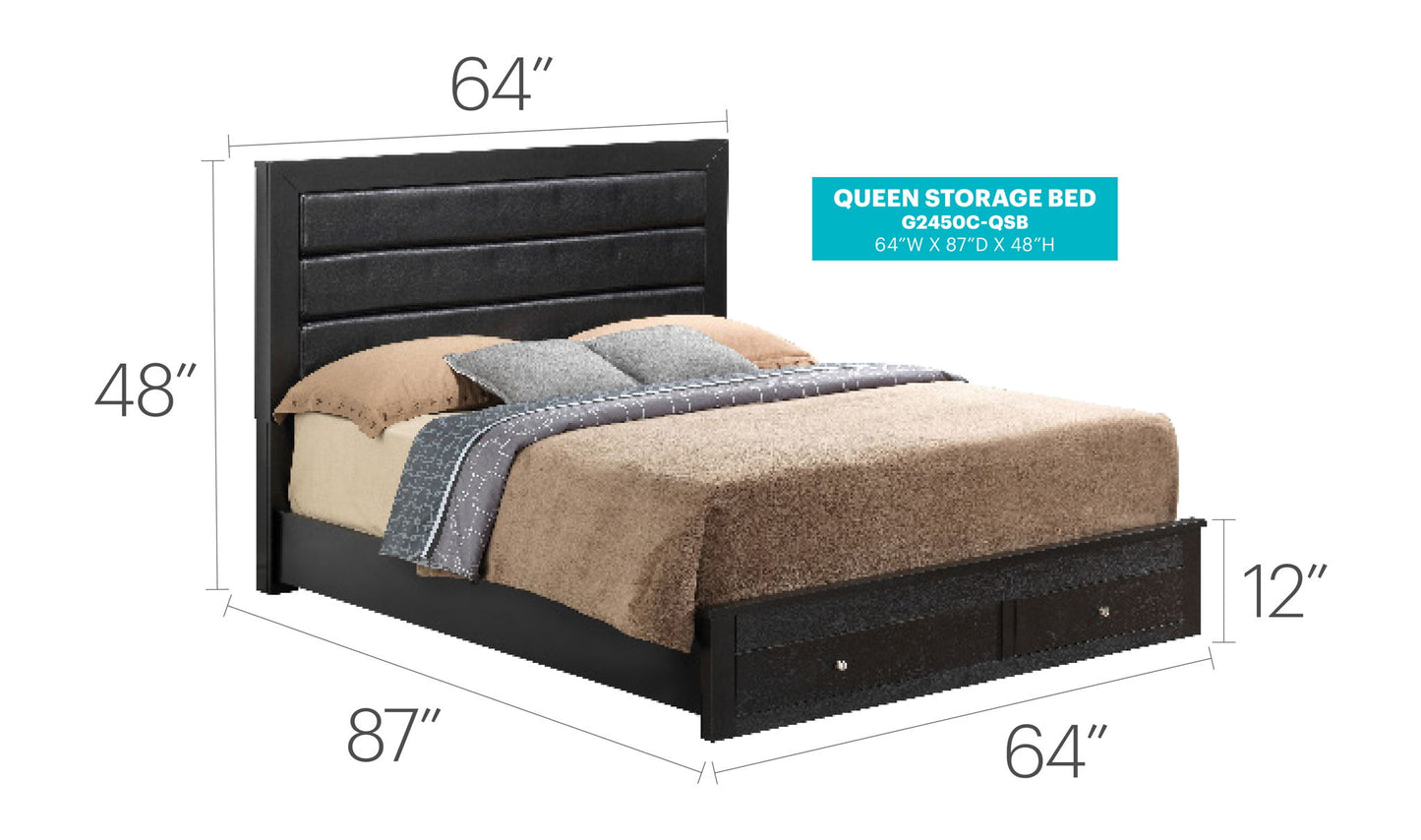Glory Furniture - Burlington - Upholstered Storage Bed