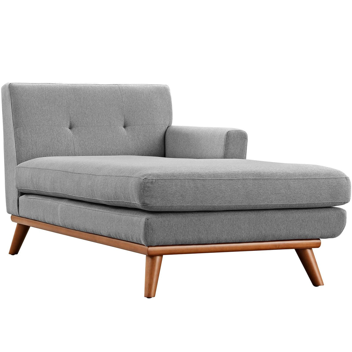 Engage Right-Facing Upholstered Fabric Chaise - Expectation Gray