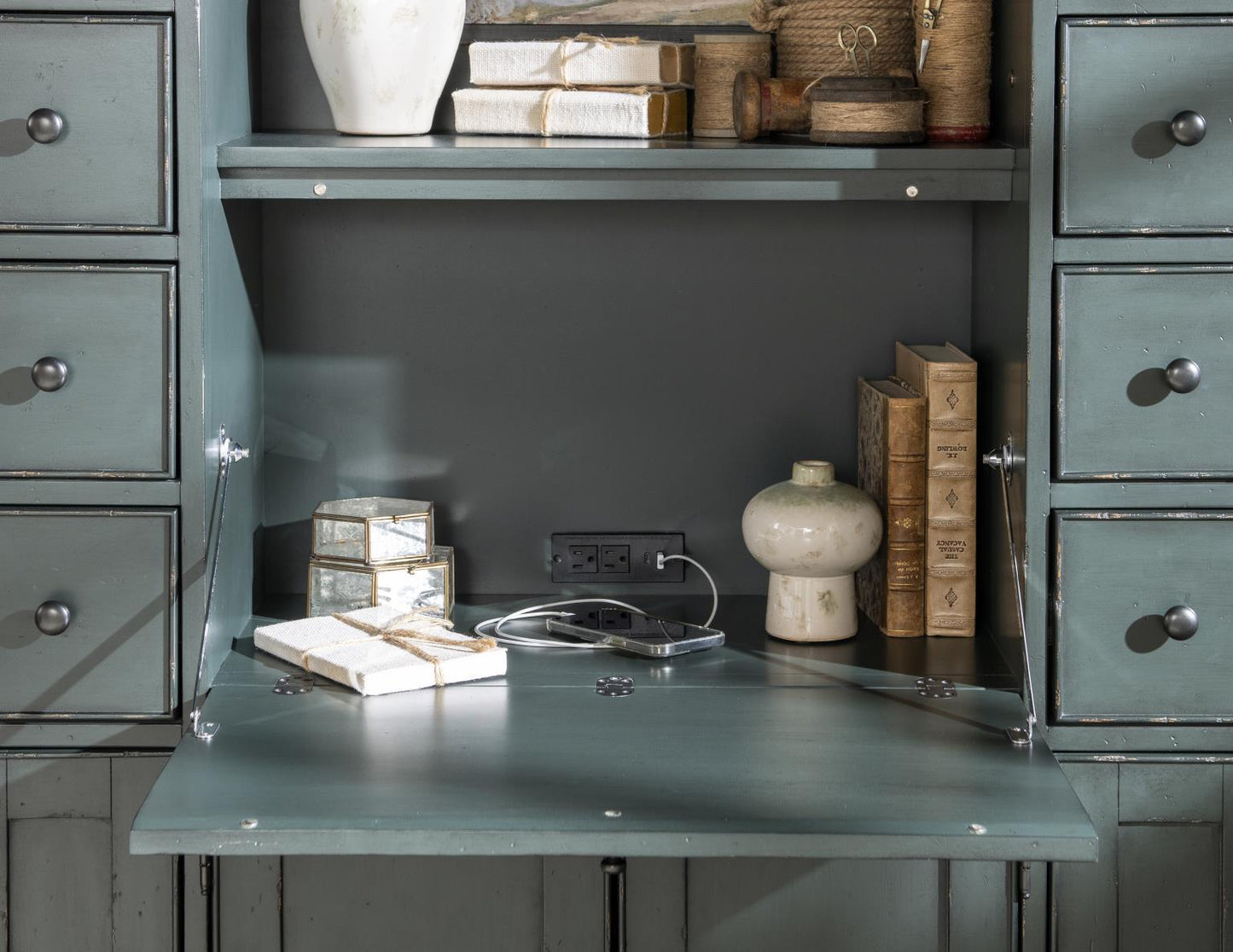 Vintage Market - Secretary Cabinet - Mallard Green