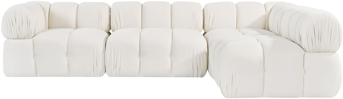Orin - Fabric Velvet 4 Piece Modular Sectional
